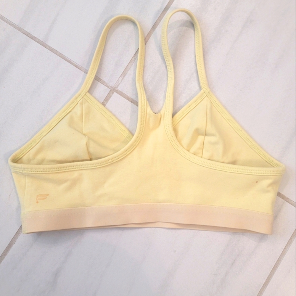 Fabletics Racerback Bralette Yellow- Small - Picture 5 of 7